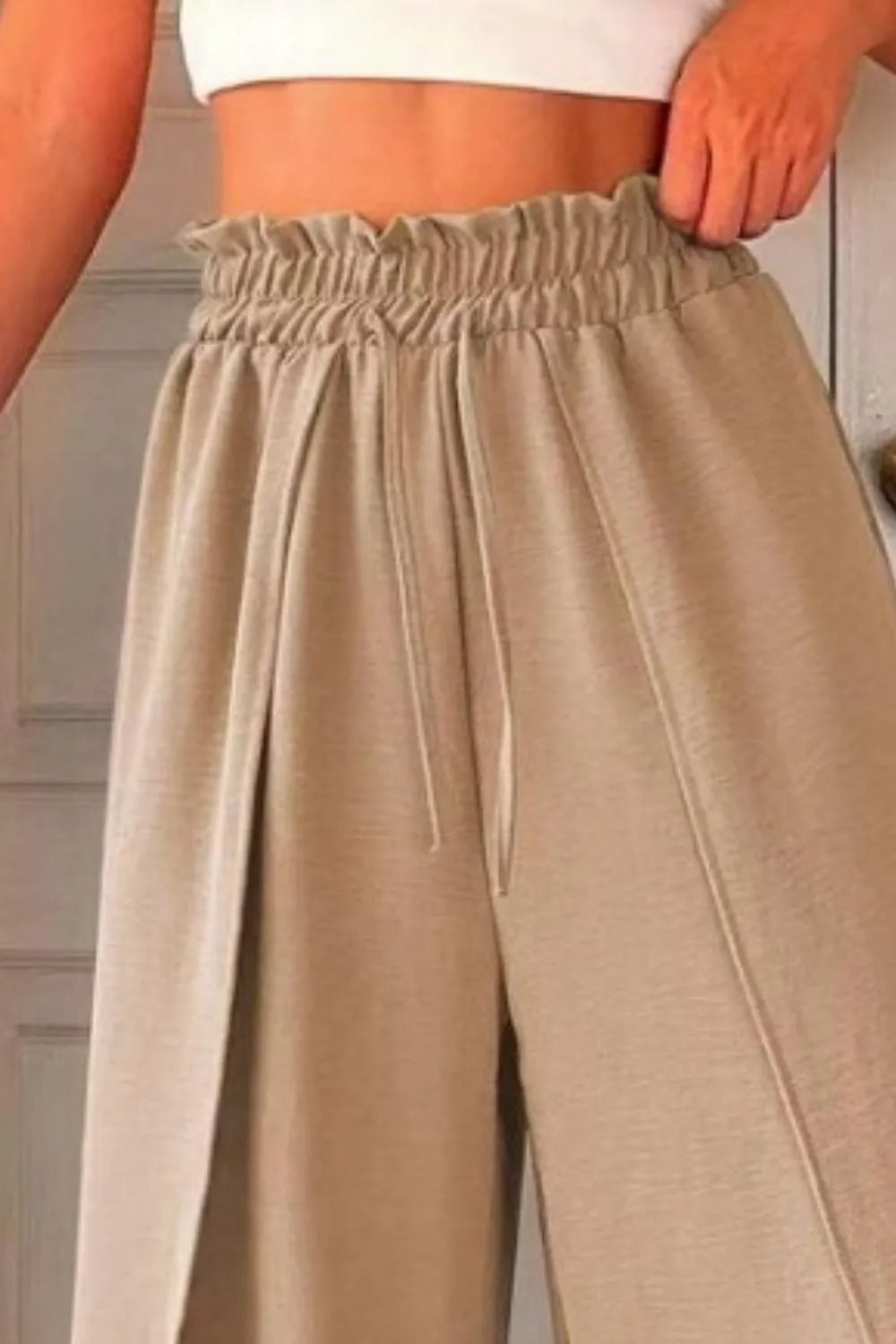 Slit Wide Leg Pants - Roe Creation