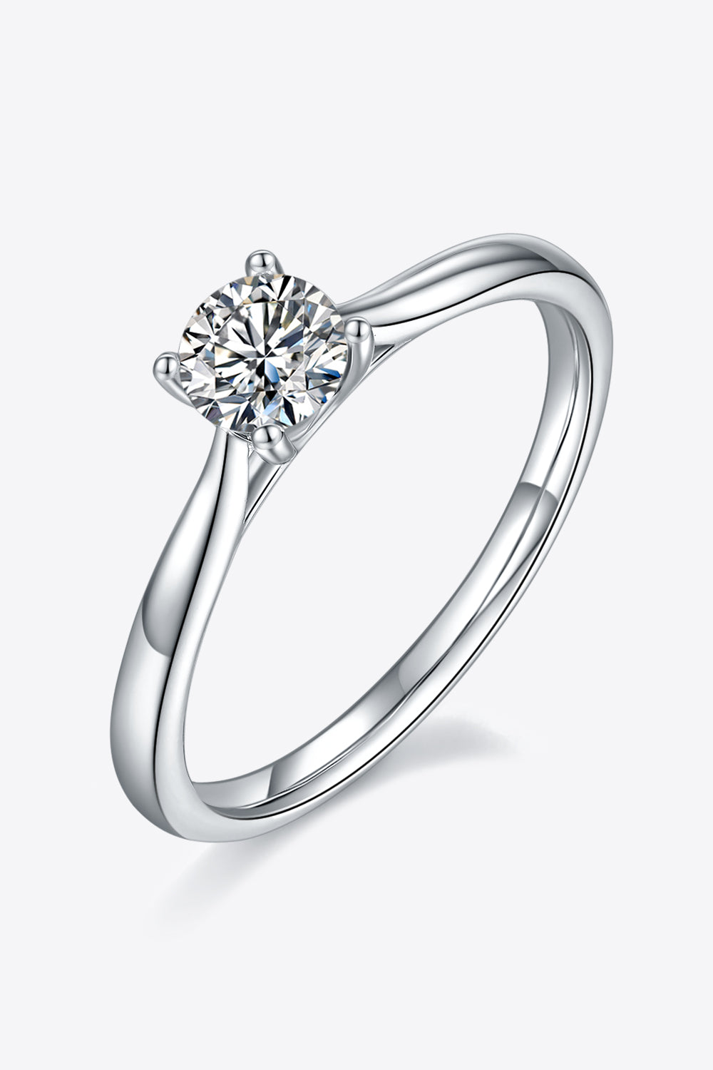 Moissanite 925 Sterling Silver Solitaire Ring - Roe Creation
