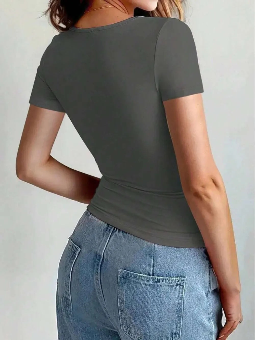 Round Neck Short Sleeve T-Shirt - Roe Creation