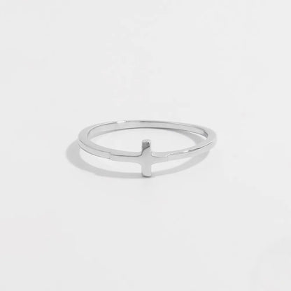 925 Sterling Silver Cross Ring - Roe Creation