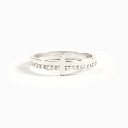 925 Sterling Silver Cross Ring - Roe Creation