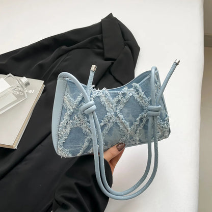 Raw Hem Shoulder Bag - Roe Creation