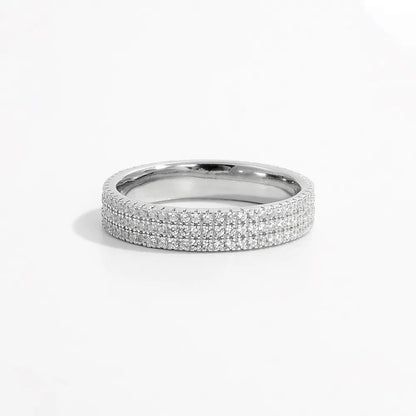 Inlaid Zircon 925 Sterling Silver Ring - Roe Creation