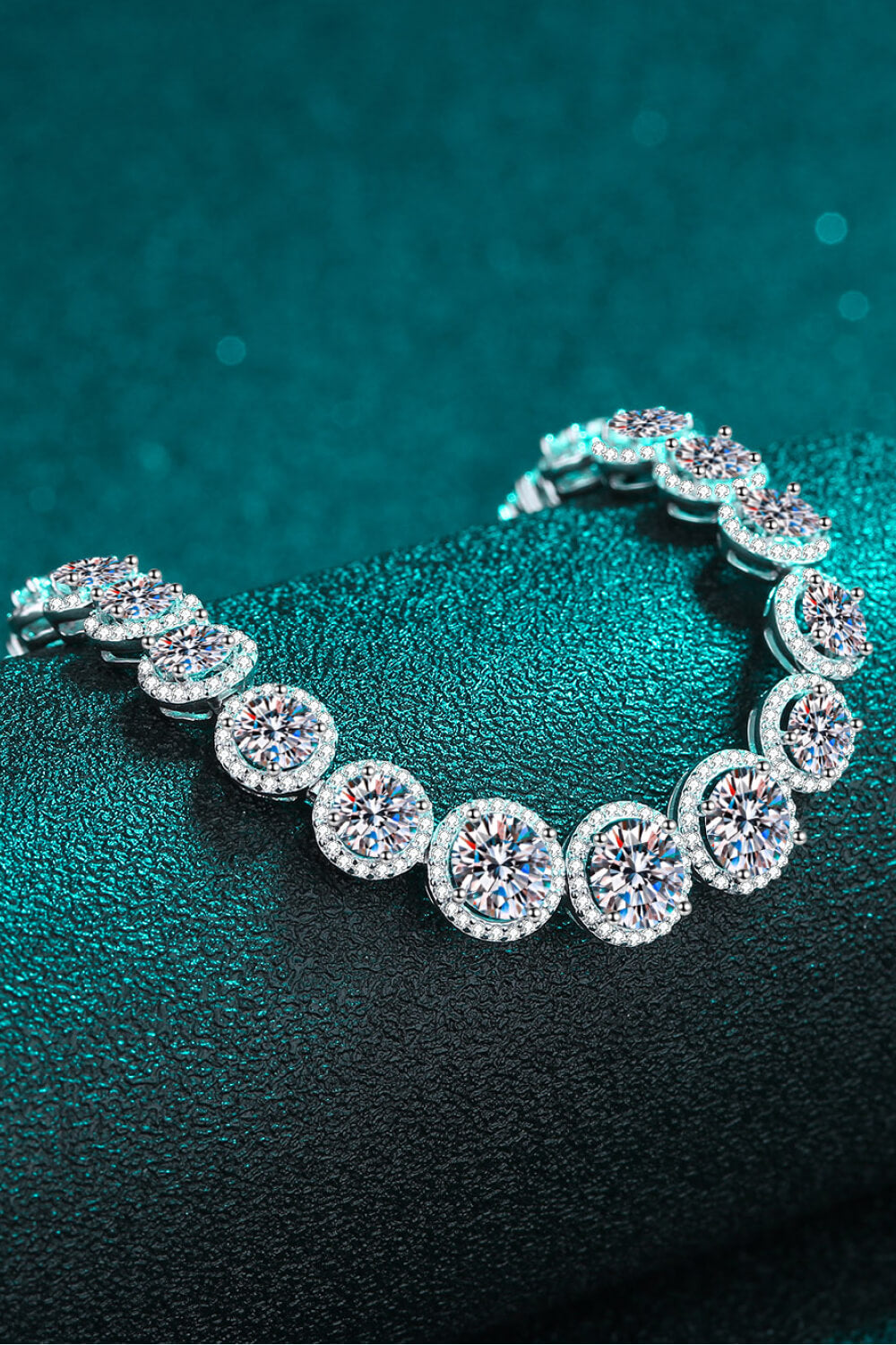 925 Sterling Silver 10.4 Carat Moissanite Bracelet - Roe Creation