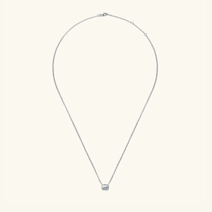 1 Carat Moissanite 925 Sterling Silver Pendant Necklace - Roe Creation