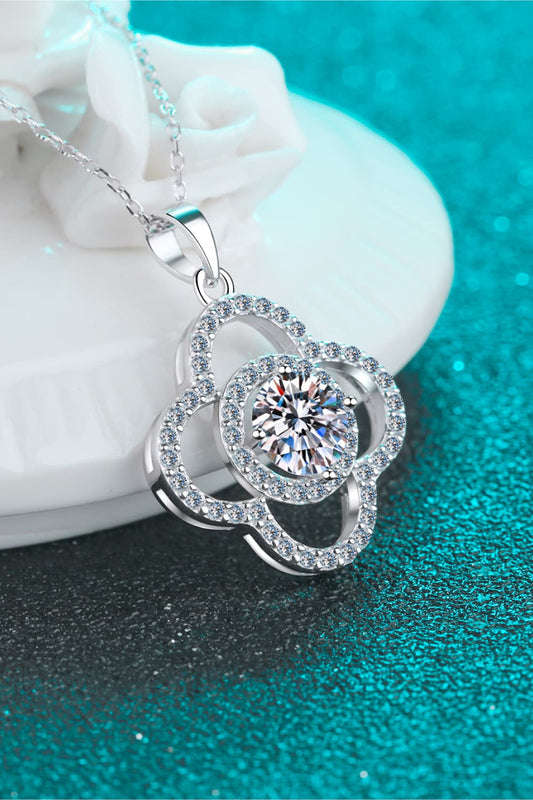 1 Carat Moissanite 925 Sterling Silver Necklace - Roe Creation