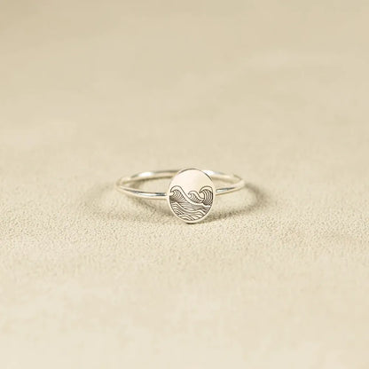 925 Sterling Silver Signet Ring - Roe Creation
