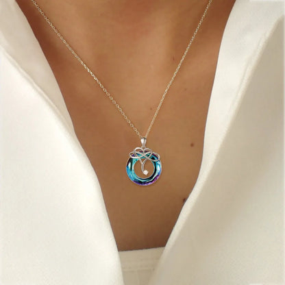 925 Sterling Silver Natural Crystal Pendant Necklace - Roe Creation