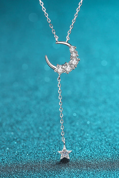 Star & Moon Moissanite Necklace - Roe Creation