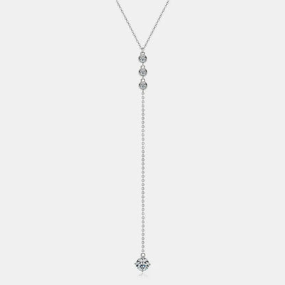 1.3 Carat Moissanite 925 Sterling Silver Drop Necklace - Roe Creation