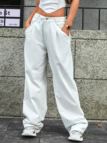 Wide Leg Jeans with Pockets - Roe Creation