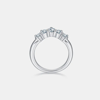 Inlaid Moissanite 925 Sterling Silver Ring - Roe Creation