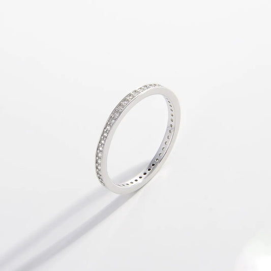 925 Sterling Silver Inlaid Zircon Ring - Roe Creation