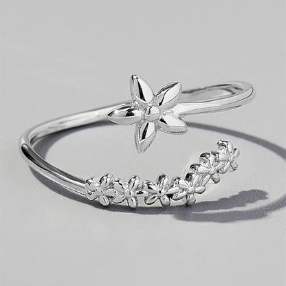 925 Sterling Silver Flower Ring - Roe Creation