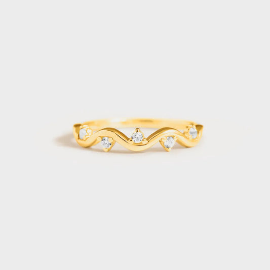925 Sterling Silver Inlaid Zircon Ring - Roe Creation