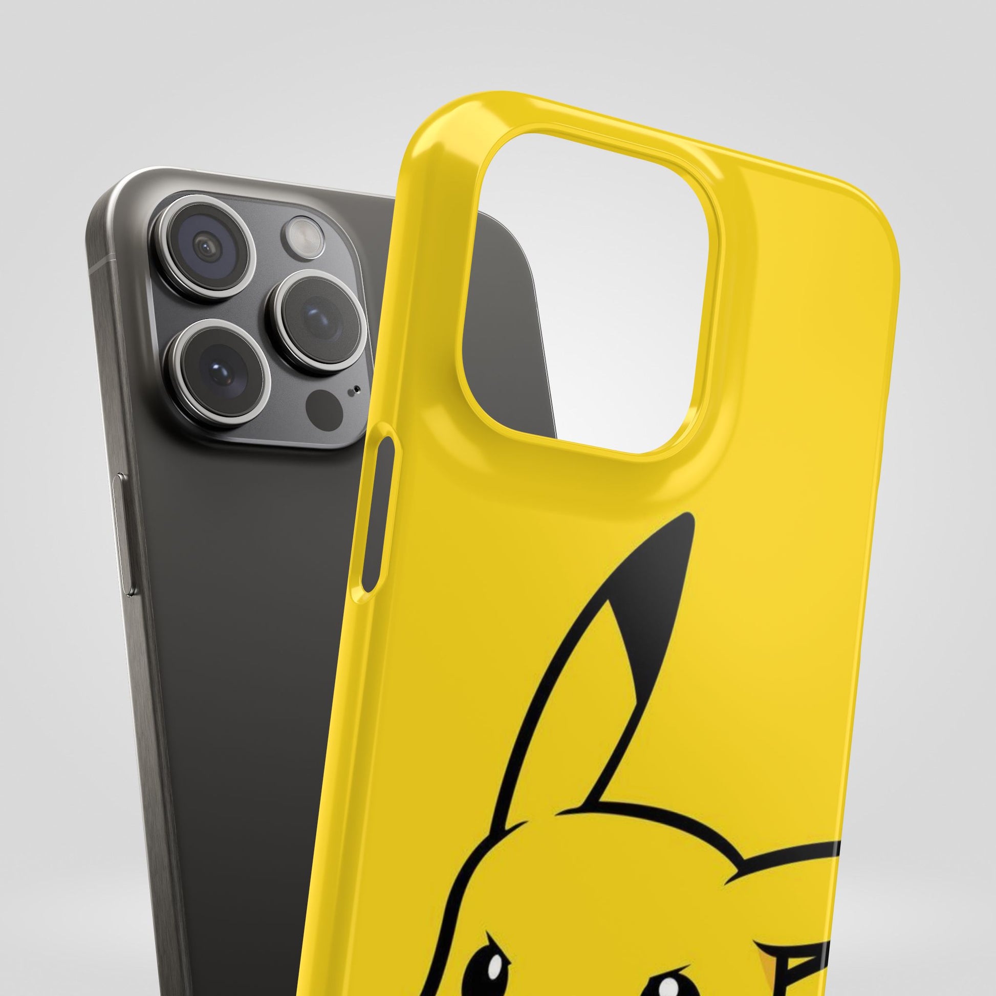 Pikachu Phone Case, Pokemon Phone Case, Snap Cases, Cartoon, Yellow, iPhone, Samsung - Roe Creation