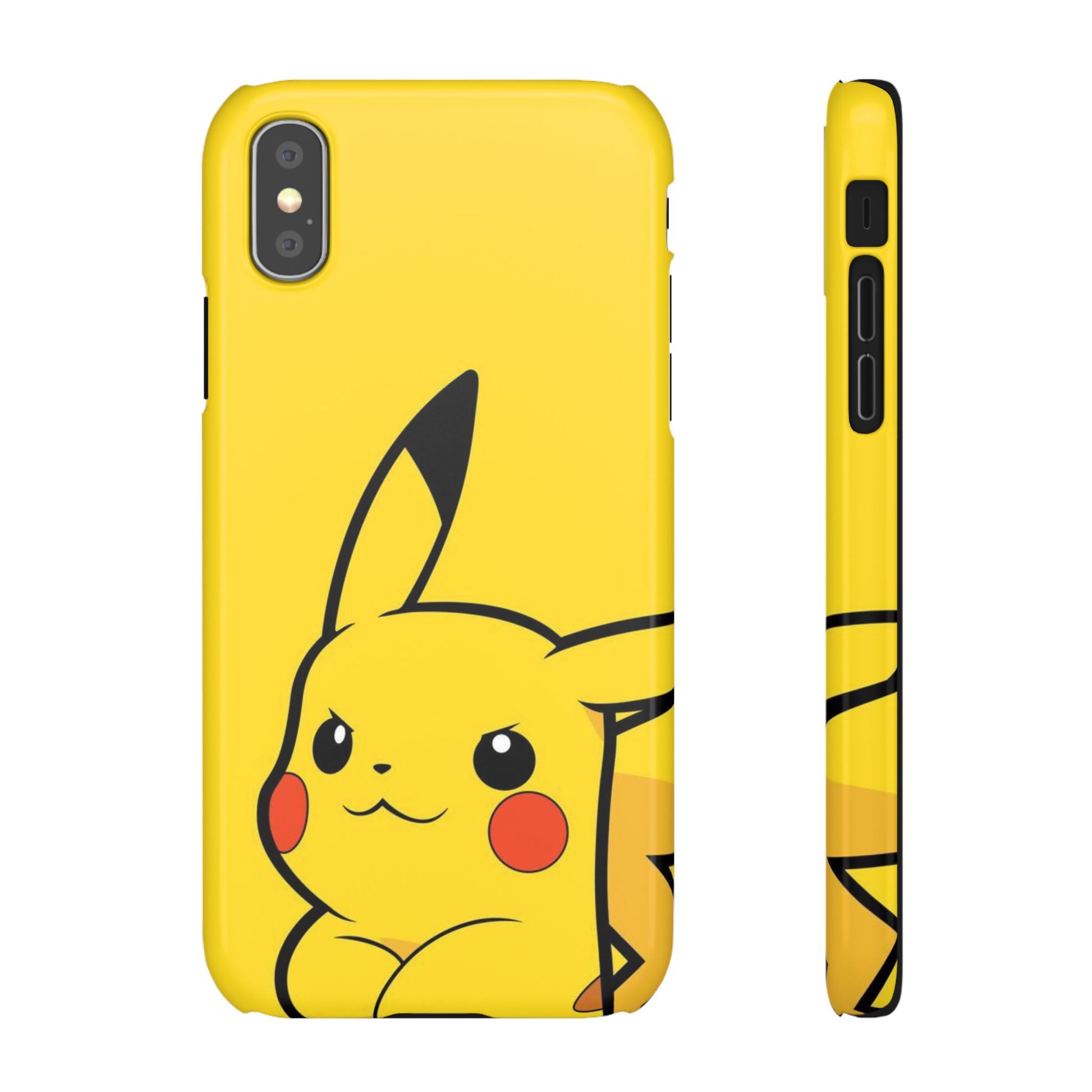 Pikachu Phone Case, Pokemon Phone Case, Snap Cases, Cartoon, Yellow, iPhone, Samsung - Roe Creation