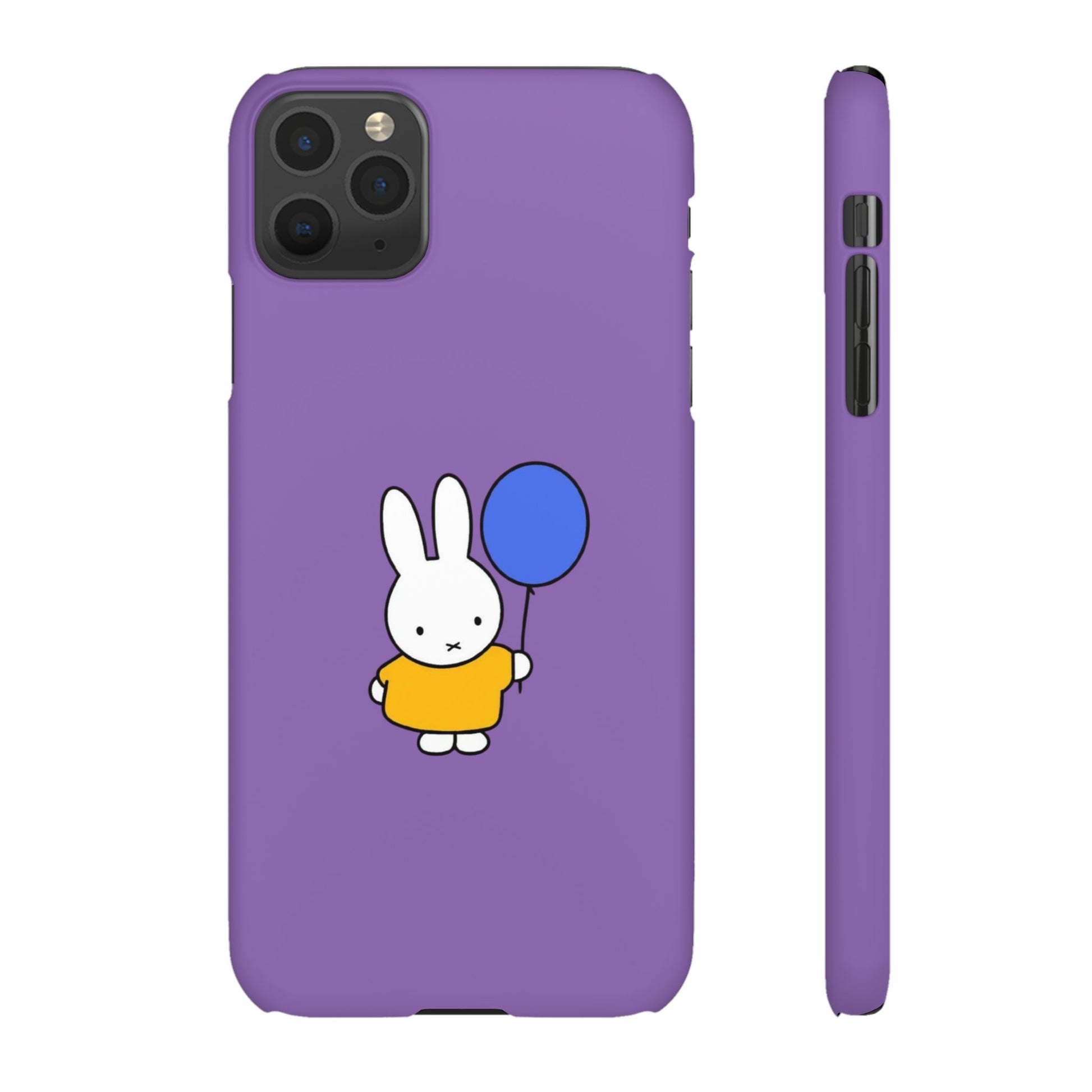 Miffy Phone Case, iPhone, Samsung Snap Case - Cartoon Fun Purple Phone Accessory for Kids and Adults - Roe Creation