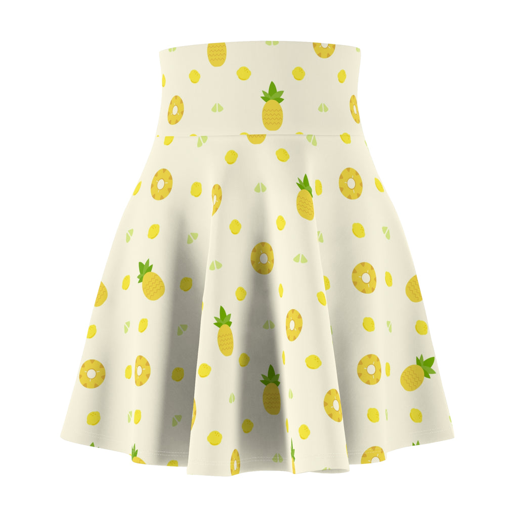 Pineapple Party Women's Skater Skirt, Fun Skater Skirt, Summer Fashion, Tropical Skirt, Casual Outfits, Gift for Her - Roe Creation