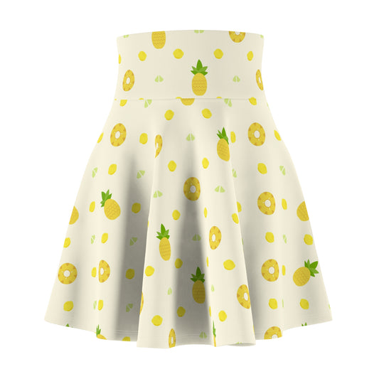 Pineapple Party Women's Skater Skirt, Fun Skater Skirt, Summer Fashion, Tropical Skirt, Casual Outfits, Gift for Her