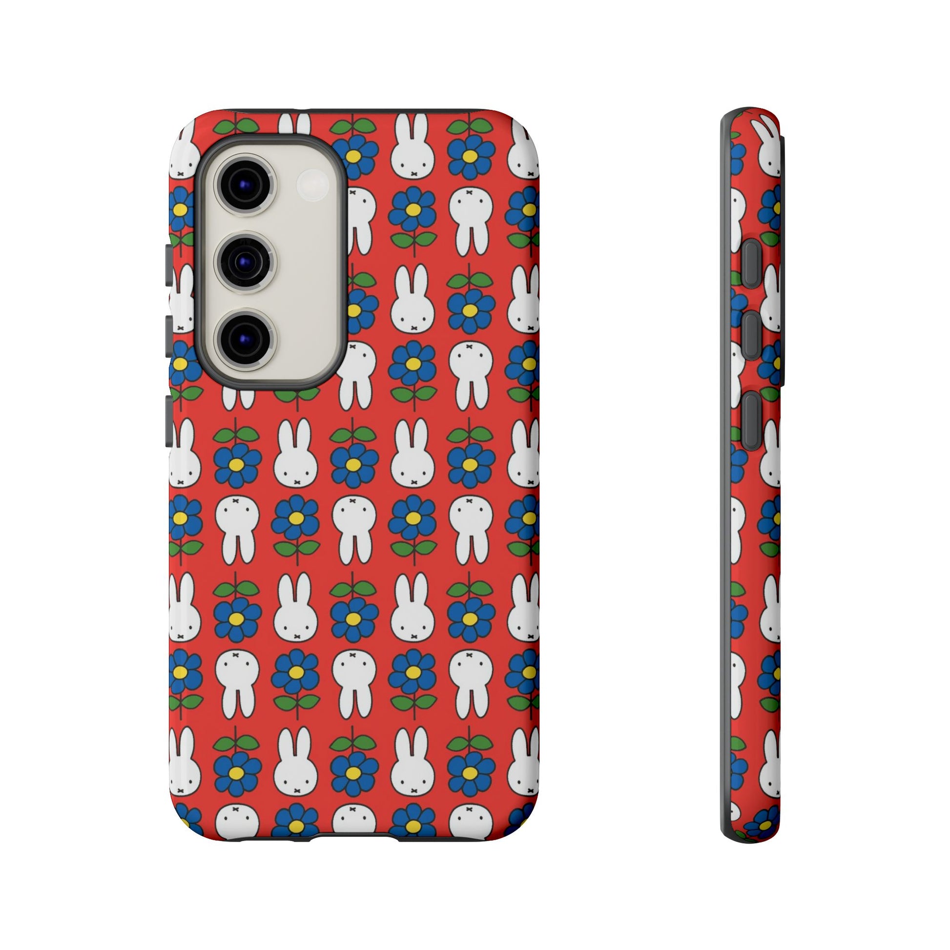 Cute Miffy Floral Phone Case - Tough Protection with Fun Design, iPhone, Samsung - Roe Creation