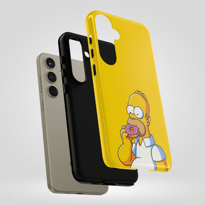 Homer Simpson Phone Case - iPhone, Samsung, Unique Protection for Fans, Cartoon Phone Cover, Gift for Simpsons Lovers, Durable Tough Case