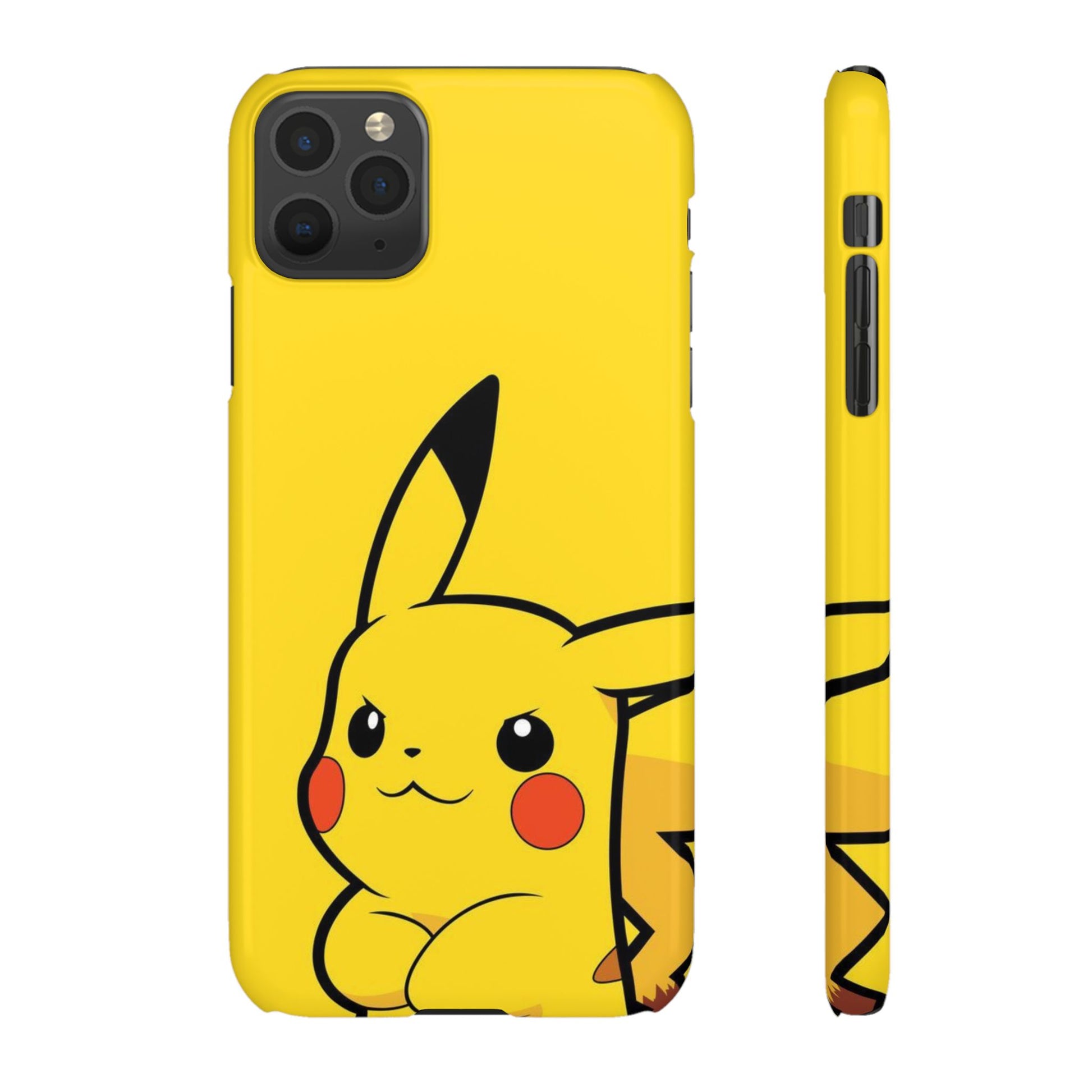 Pikachu Phone Case, Pokemon Phone Case, Snap Cases, Cartoon, Yellow, iPhone, Samsung - Roe Creation