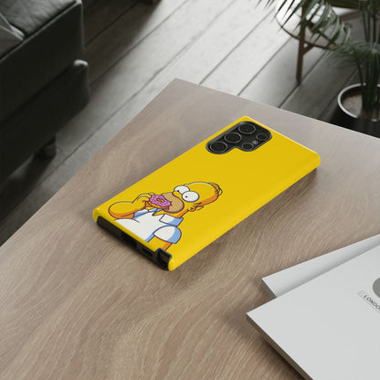 Homer Simpson Phone Case - iPhone, Samsung, Unique Protection for Fans, Cartoon Phone Cover, Gift for Simpsons Lovers, Durable Tough Case