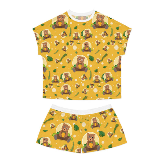 Cozy Bear Pajama Set for Women | Cute Animal PJs, Summer Sleepwear.