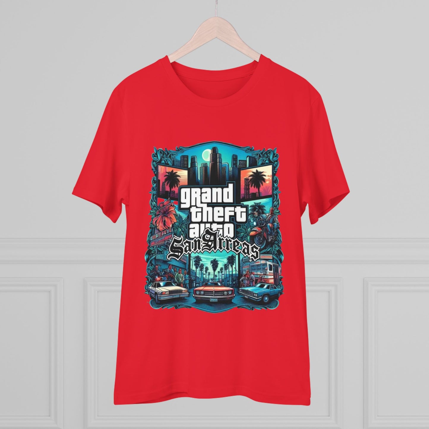 Retro GTA-Inspired Unisex T-Shirt, Gamer Gift, Casual Wear, Streetwear, Urban Style, Cool Graphic Tee - Roe Creation