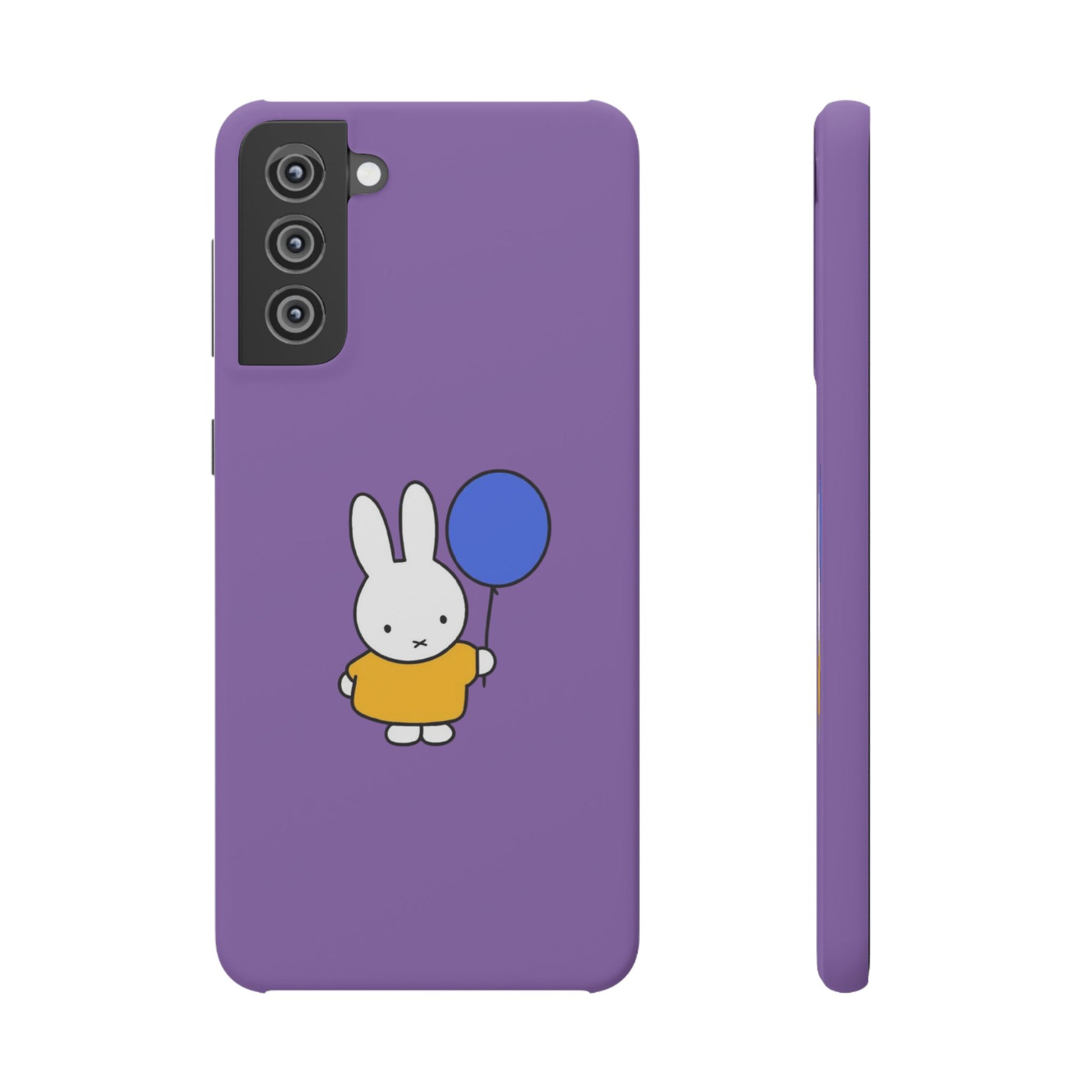 Miffy Phone Case, iPhone, Samsung Snap Case - Cartoon Fun Purple Phone Accessory for Kids and Adults - Roe Creation