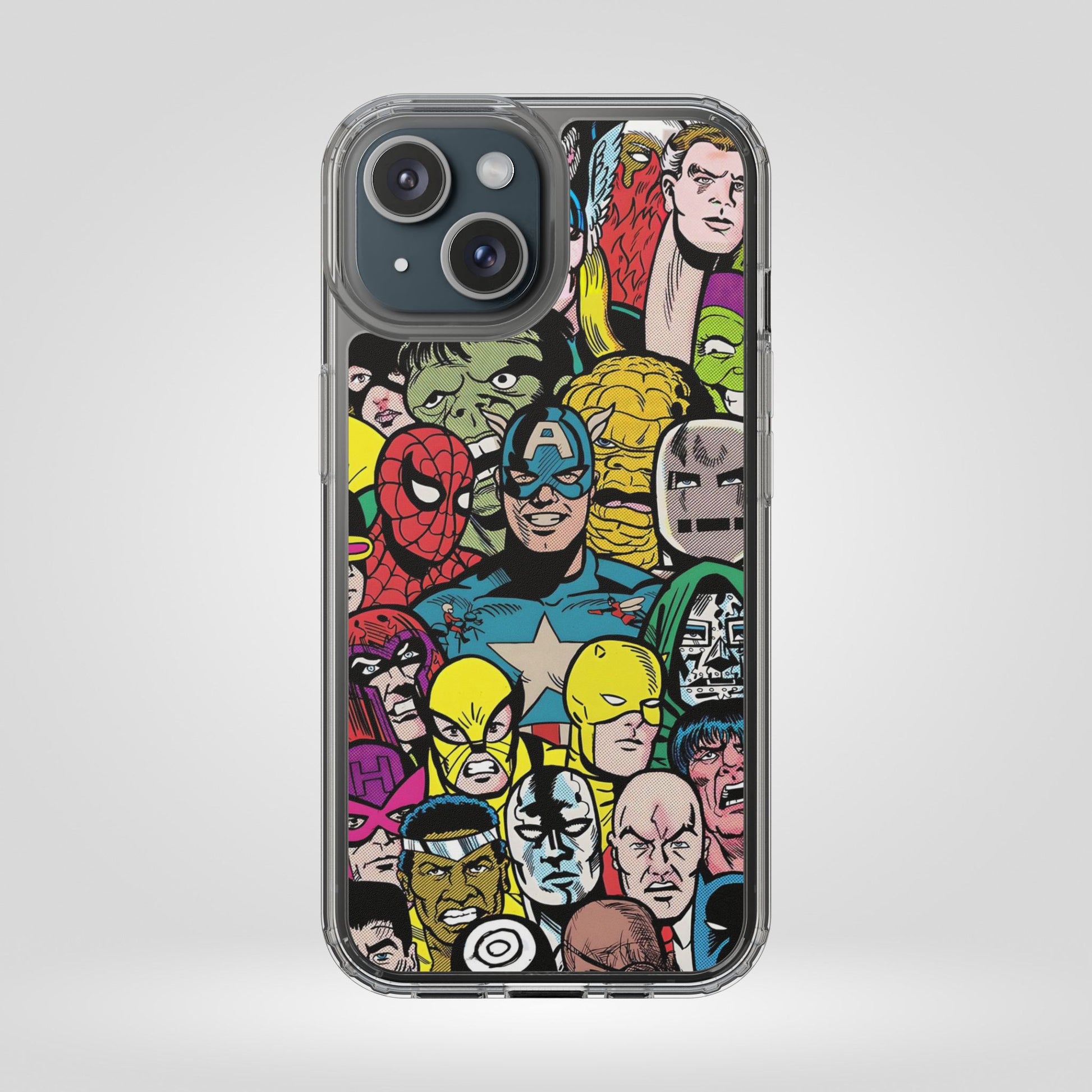 Marvel Superhero Clear iPhone Case - Comic Collection Design - Roe Creation