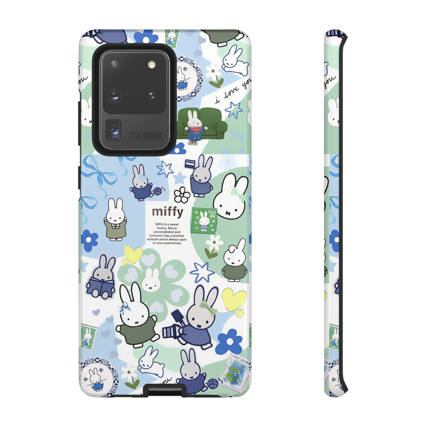 Cute Miffy Tough Phone Case - iPhone, Samsung Stylish Design for Bunny Lovers