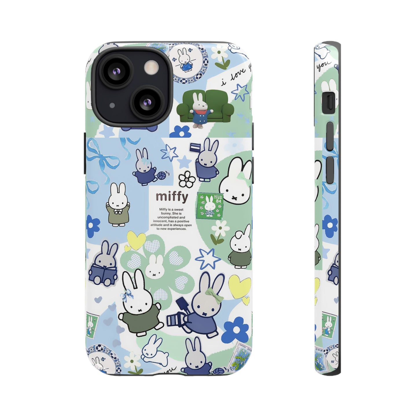 Cute Miffy Tough Phone Case - iPhone, Samsung Stylish Design for Bunny Lovers