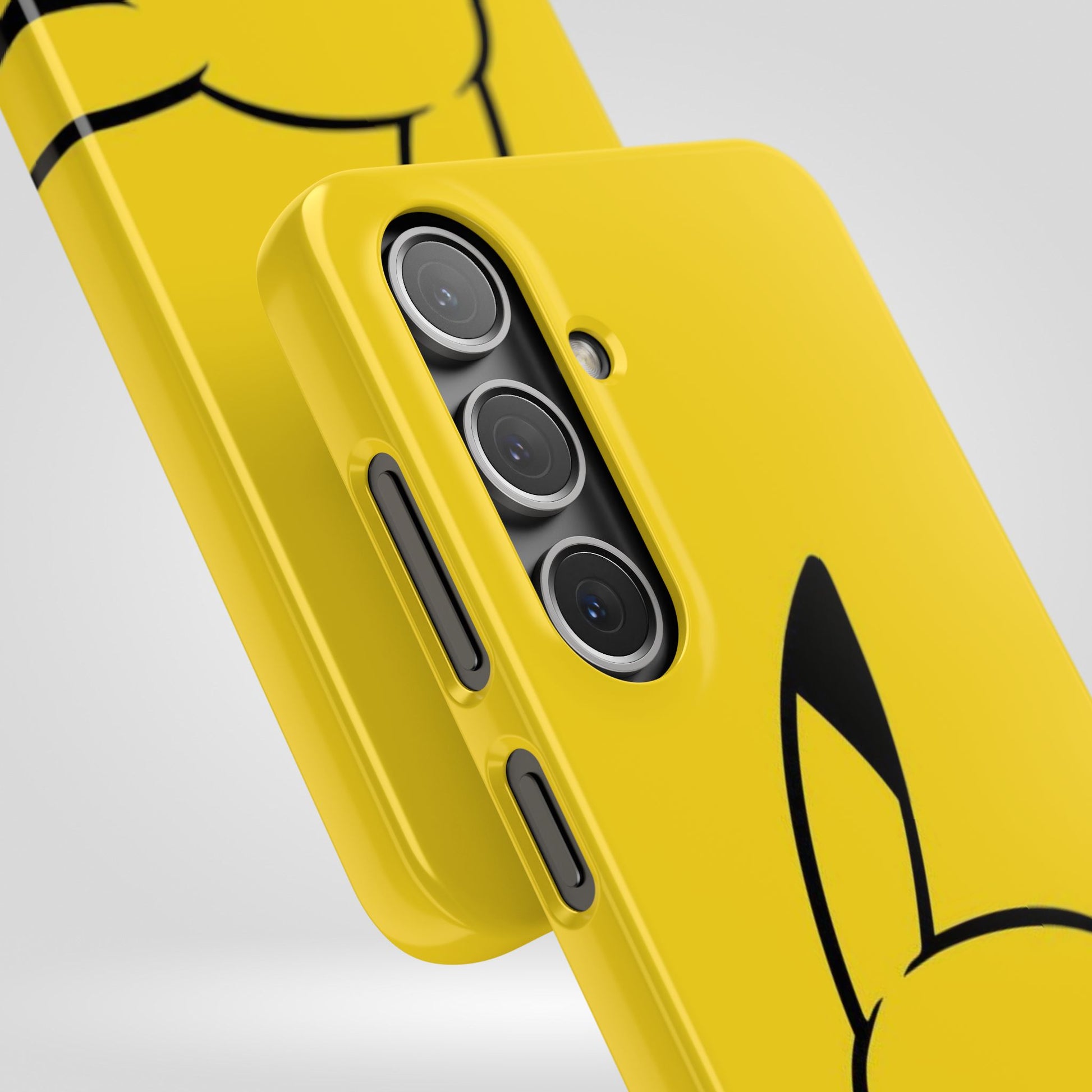 Pikachu Phone Case, Pokemon Phone Case, Snap Cases, Cartoon, Yellow, iPhone, Samsung - Roe Creation