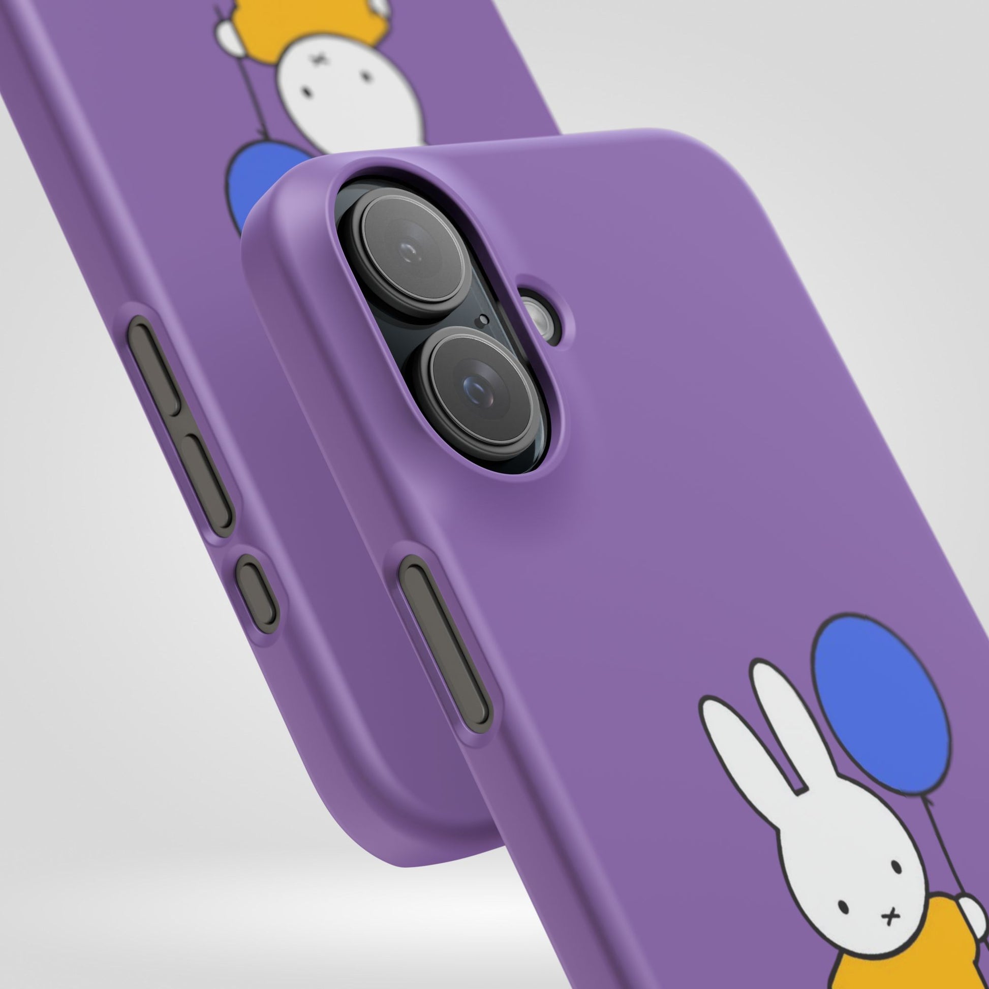 Miffy Phone Case, iPhone, Samsung Snap Case - Cartoon Fun Purple Phone Accessory for Kids and Adults - Roe Creation