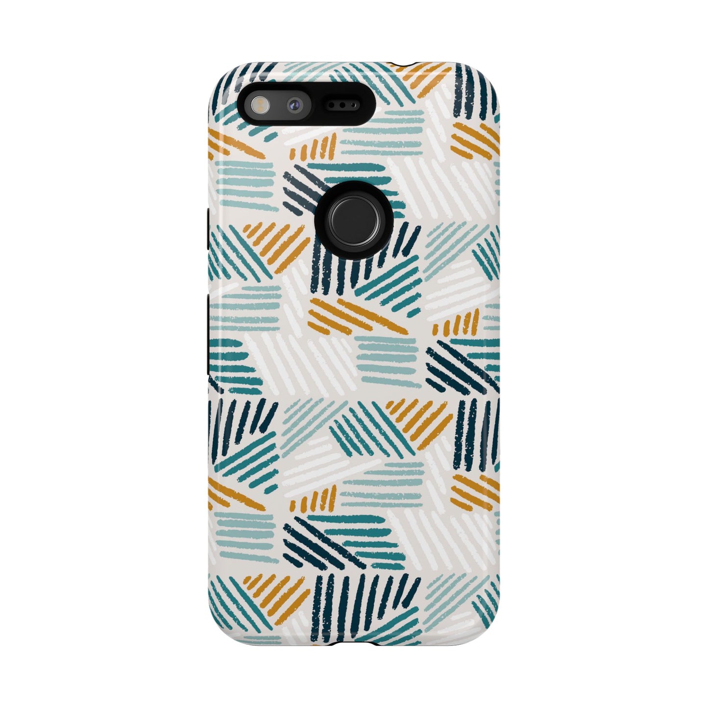 Stylish Tough Phone Case with Geometric Design