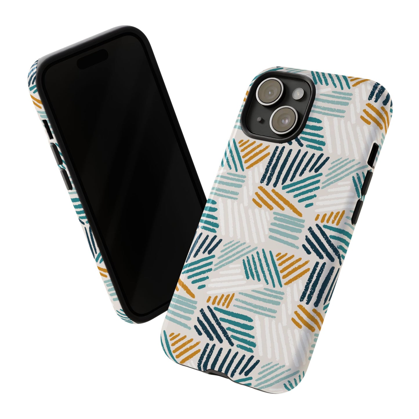 Stylish Tough Phone Case with Geometric Design