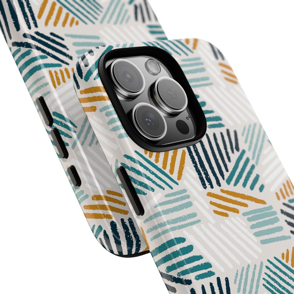 Stylish Tough Phone Case with Geometric Design - Roe Creation
