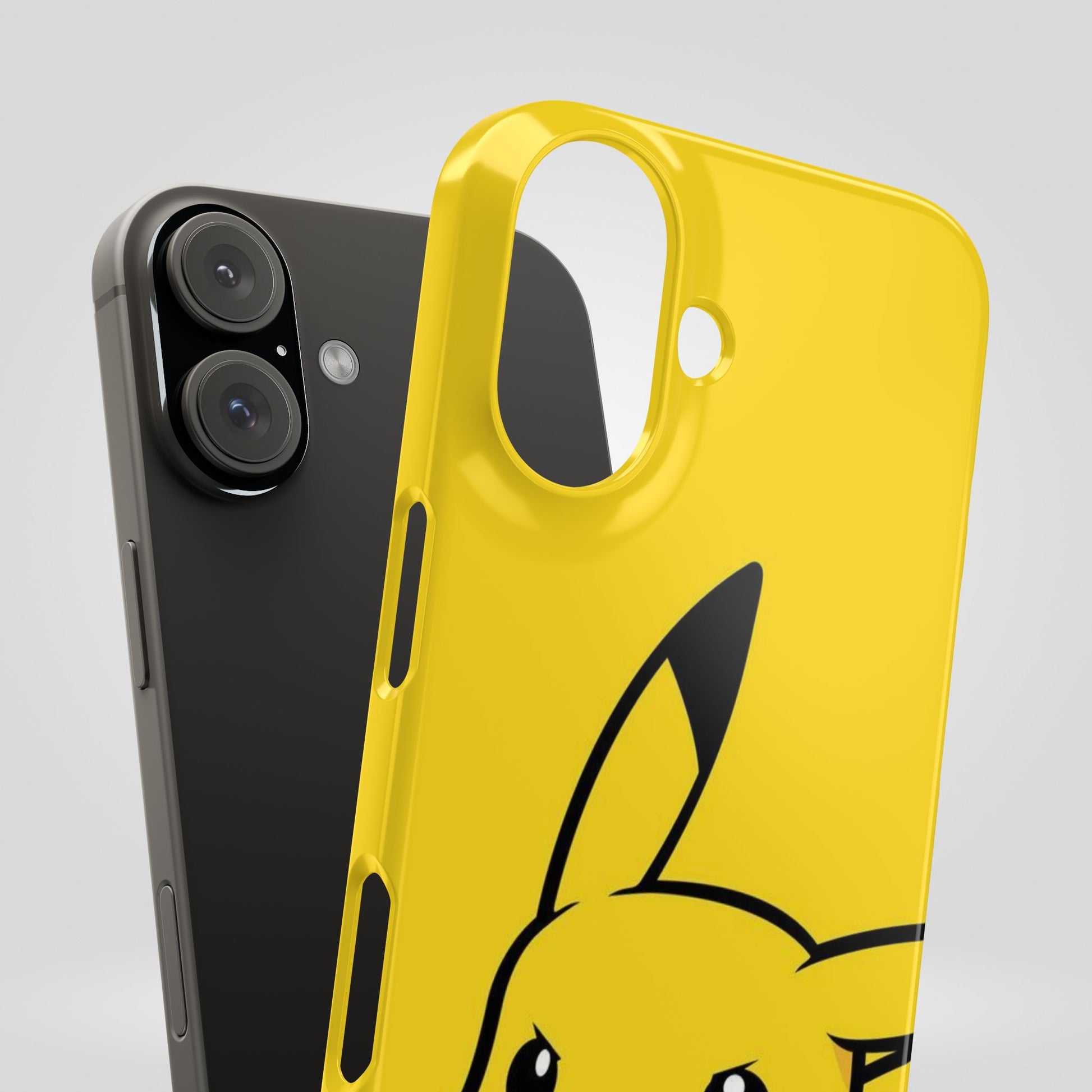Pikachu Phone Case, Pokemon Phone Case, Snap Cases, Cartoon, Yellow, iPhone, Samsung - Roe Creation