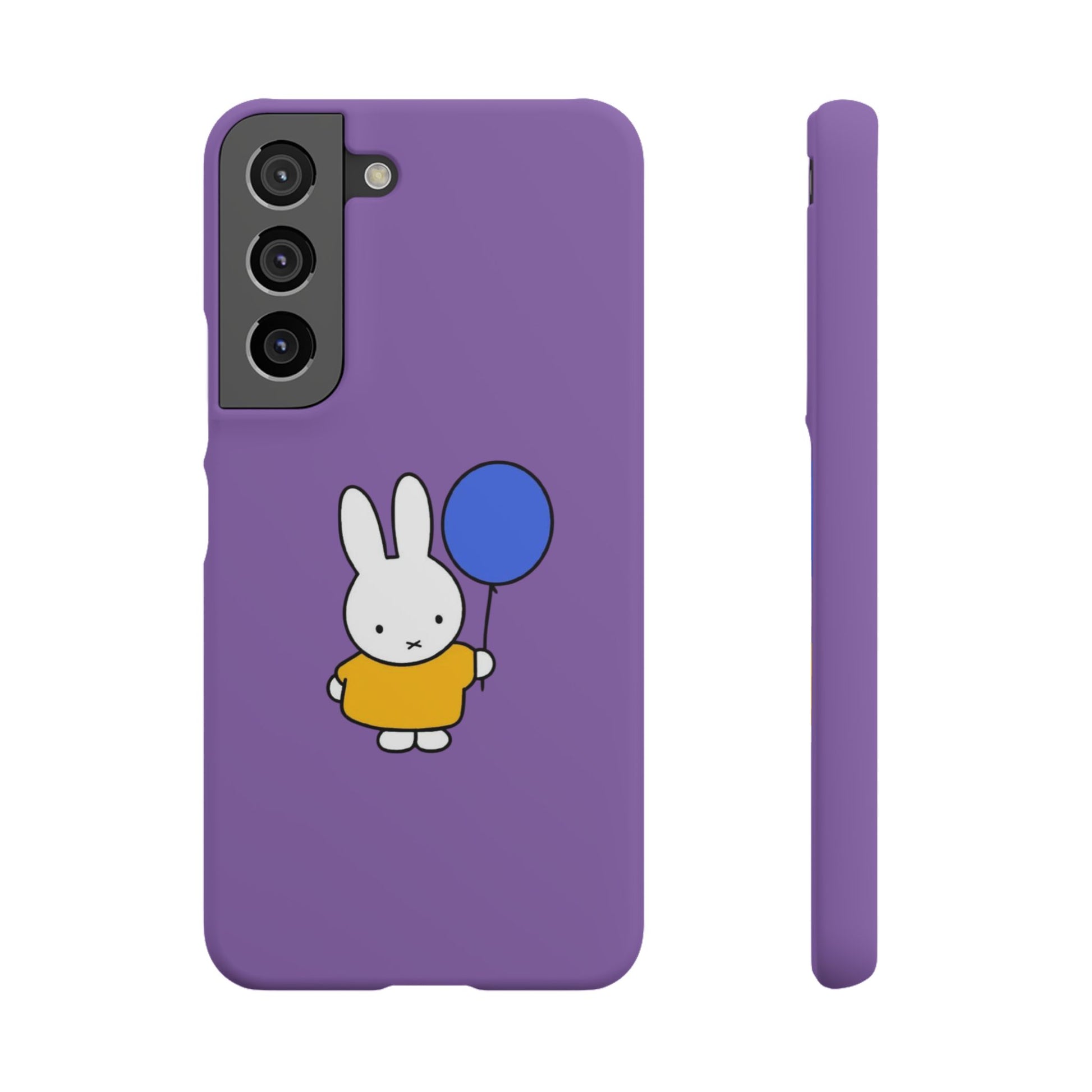 Miffy Phone Case, iPhone, Samsung Snap Case - Cartoon Fun Purple Phone Accessory for Kids and Adults - Roe Creation