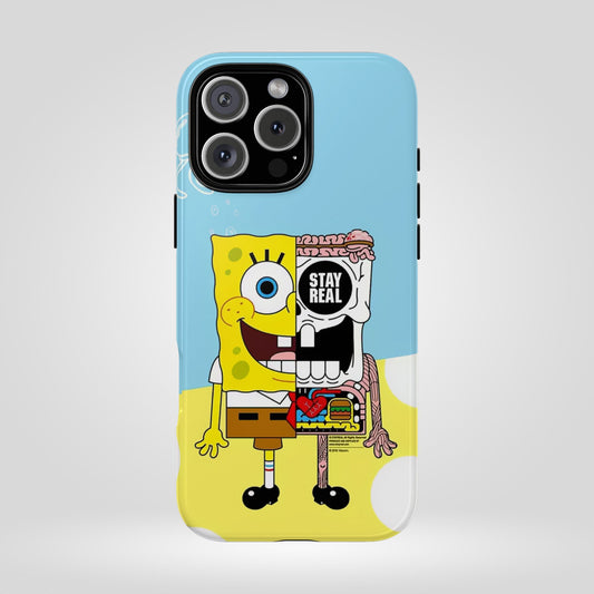 Stay Real Spongebob Tough iPhone Case for Lovers