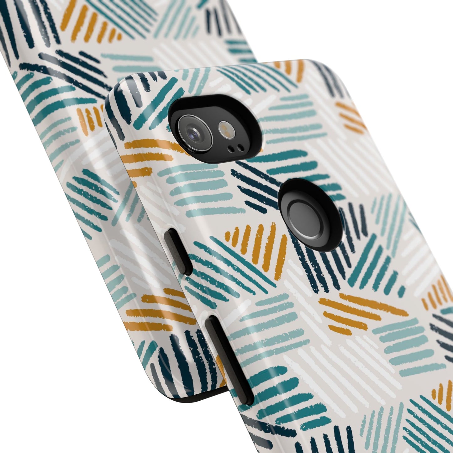 Stylish Tough Phone Case with Geometric Design