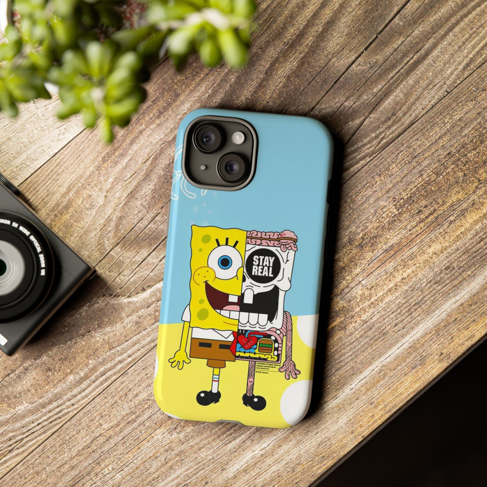 Stay Real Spongebob Tough iPhone Case for Lovers - Roe Creation