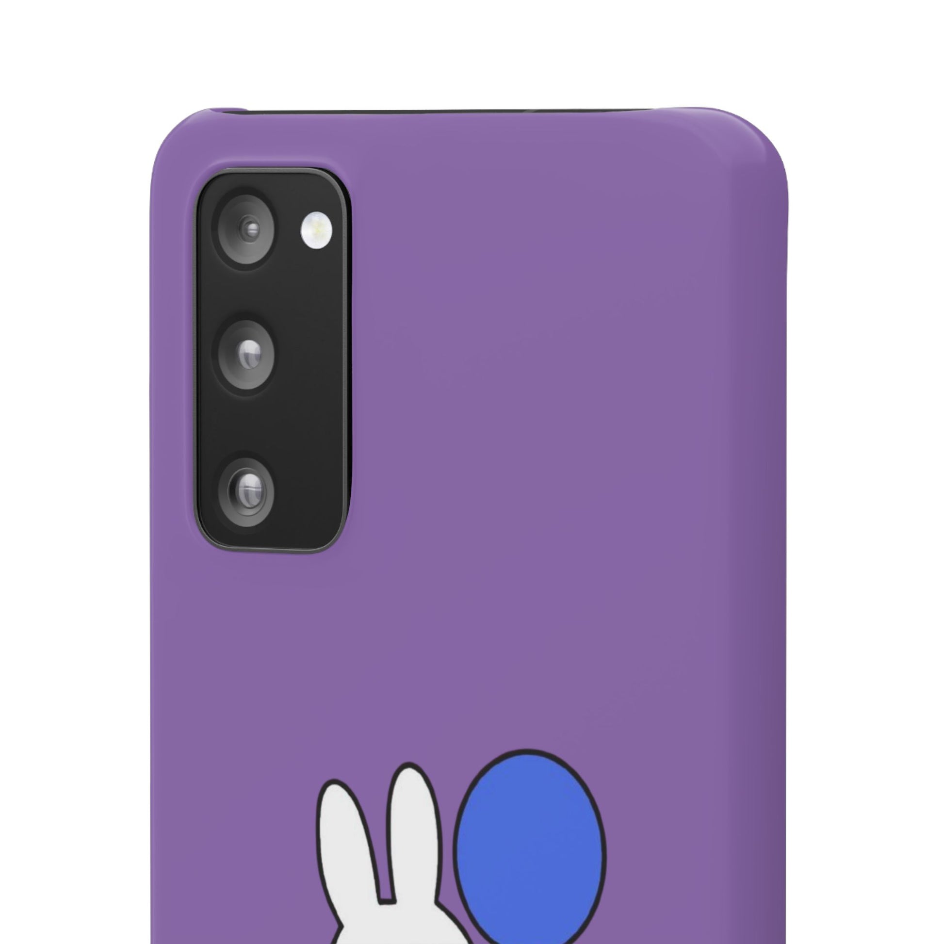 Miffy Phone Case, iPhone, Samsung Snap Case - Cartoon Fun Purple Phone Accessory for Kids and Adults - Roe Creation