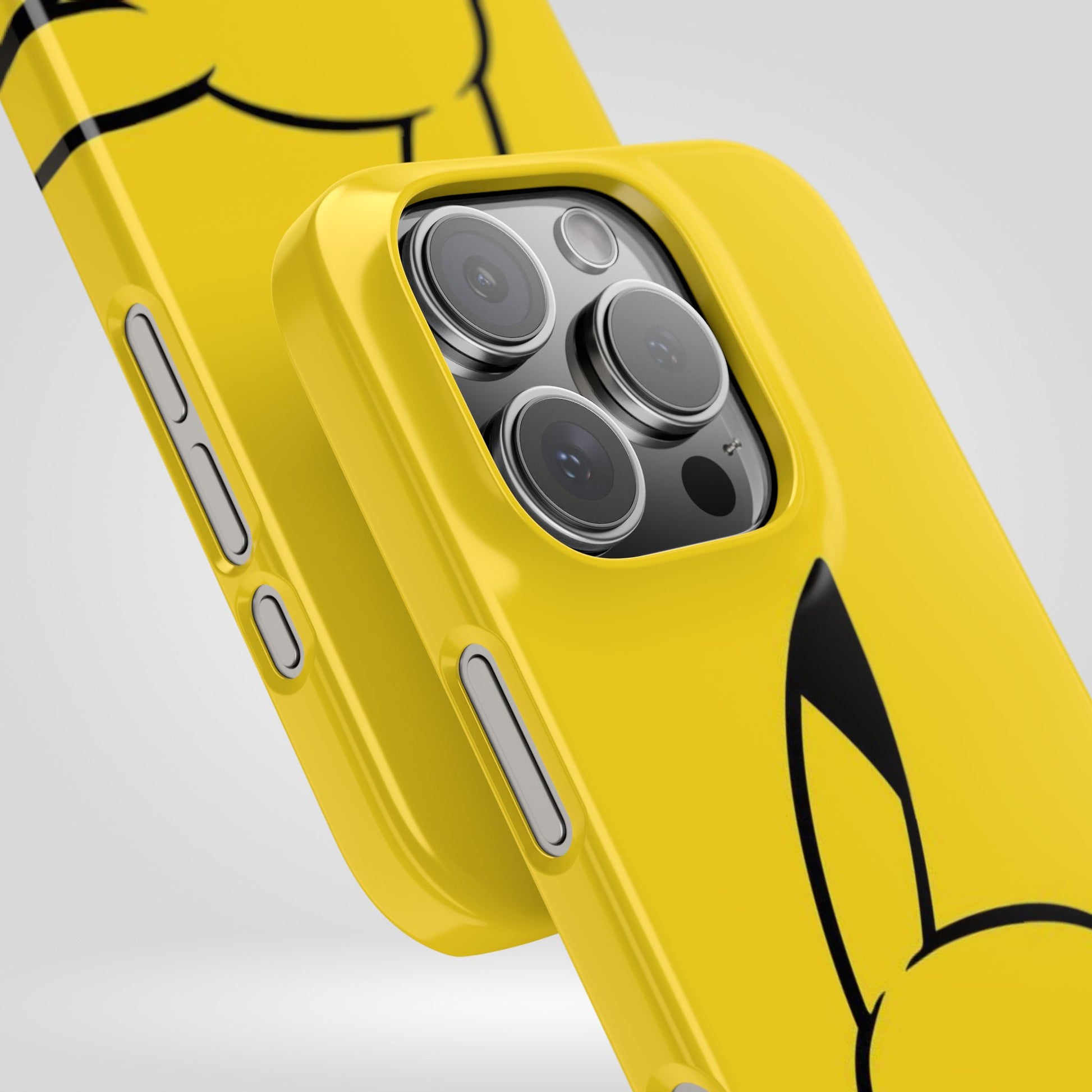 Pikachu Phone Case, Pokemon Phone Case, Snap Cases, Cartoon, Yellow, iPhone, Samsung - Roe Creation