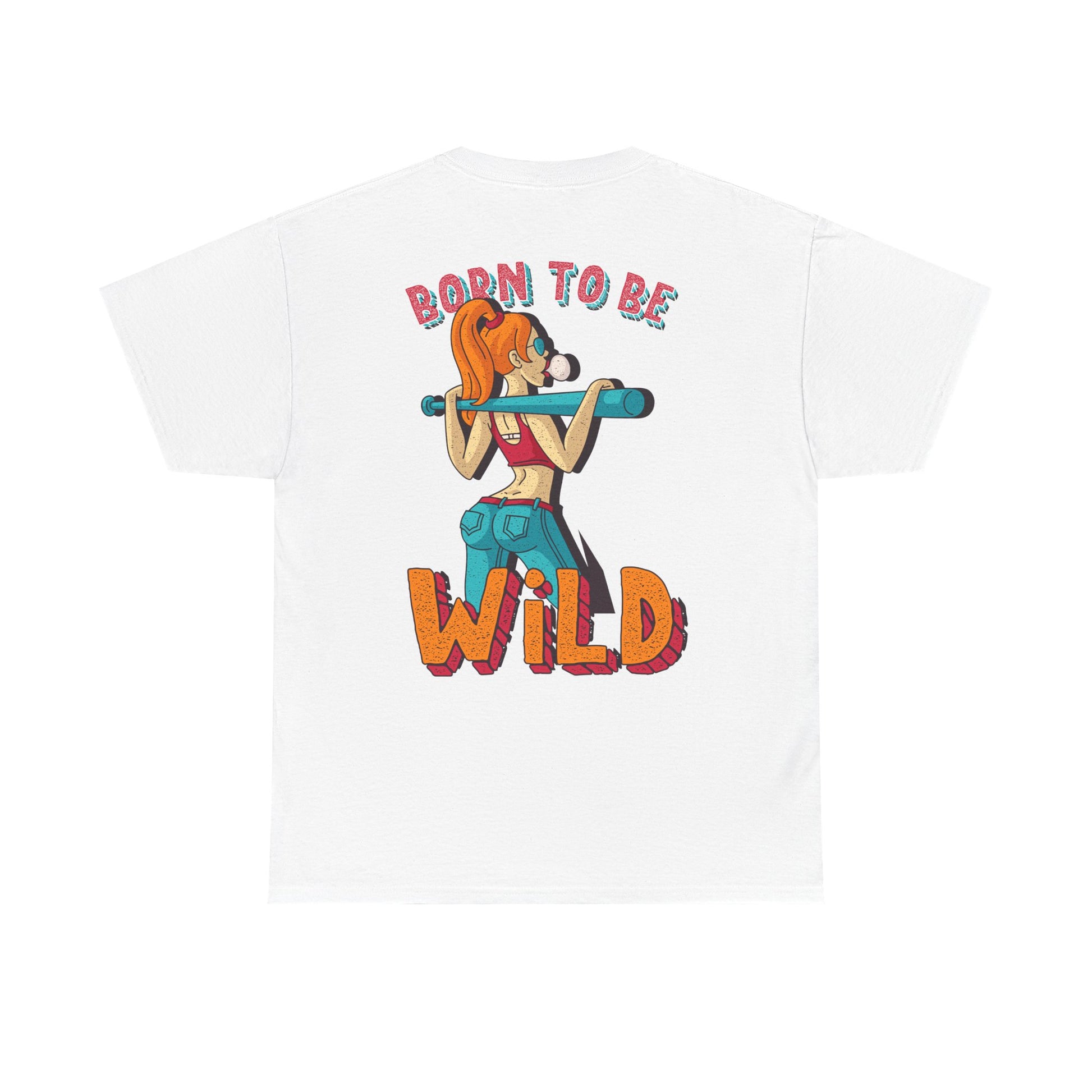 Born to Be Wild Unisex Heavy Cotton Tee, Fun Graphic Shirt, Adventure Tee, Gift for Nature Lovers, Casual Wear, Festival Top, Summer Fashion - Roe Creation