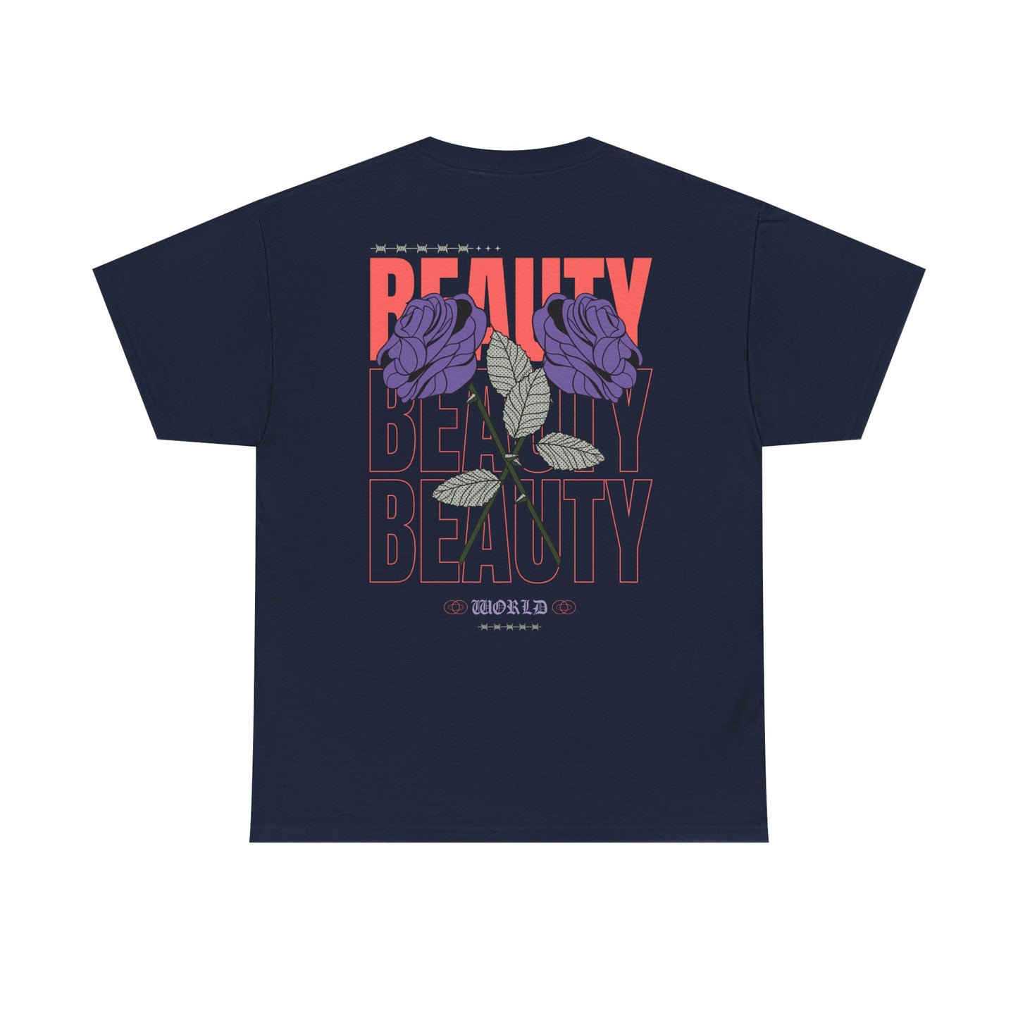 Beautiful Blooms Unisex Heavy Cotton Tee - Flower Graphics, Stylish Shirt, Gift for Her, Trendy Casual Wear, Art Lover Apparel - Roe Creation