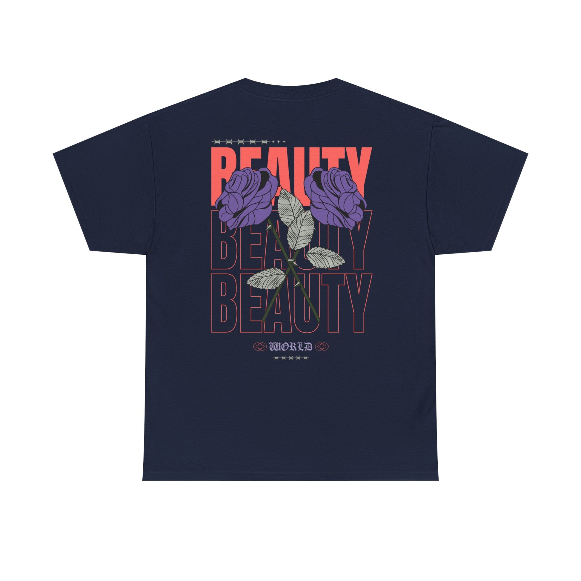 Beautiful Blooms Unisex Heavy Cotton Tee - Flower Graphics, Stylish Shirt, Gift for Her, Trendy Casual Wear, Art Lover Apparel - Roe Creation