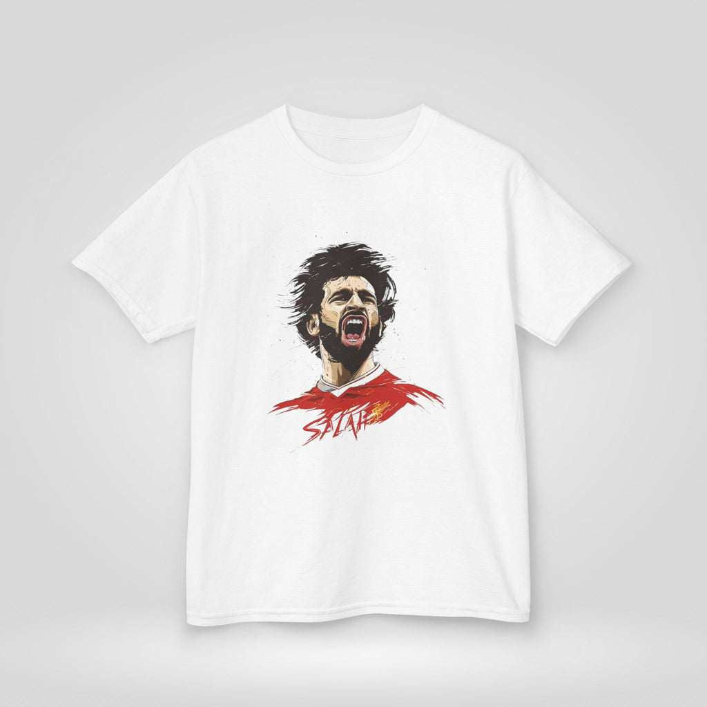 Mohammed Salah Kids Tee - Heavy Cotton™ T-Shirt for Young Liverpool Fans - Roe Creation